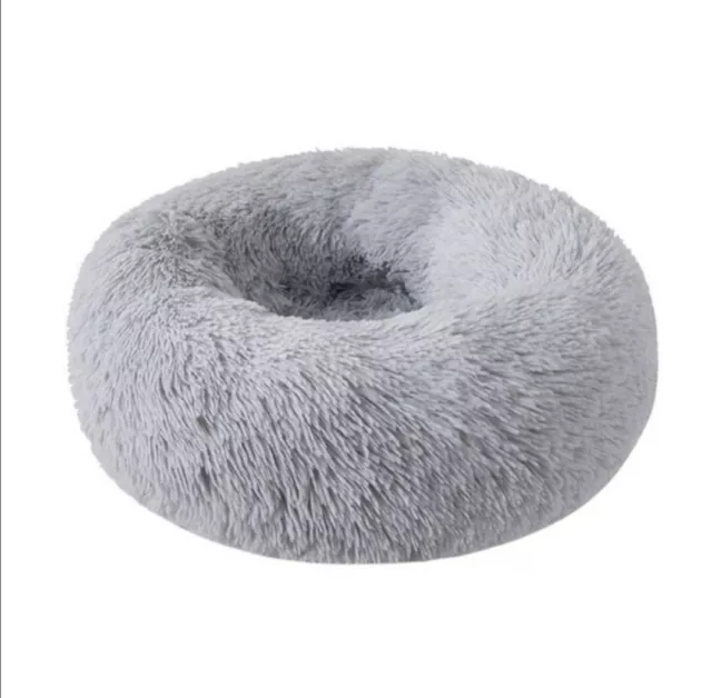 EXGOX Plush Donut Pet Bed,Dog Cat Round Warm Calming Cuddler Kennel Puppy Sofa,
