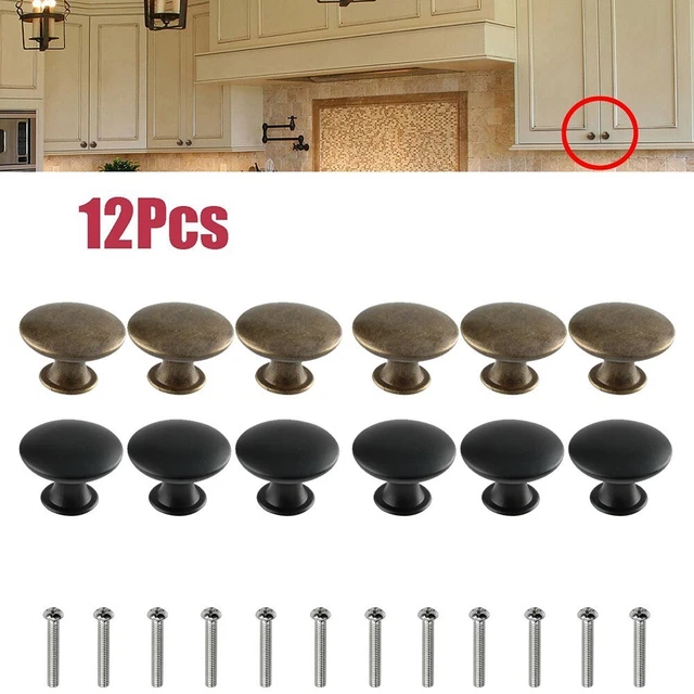 30 21mm Boutons Rond 12pcs Porte Tiroir Armoire Placard Meuble Poignée
