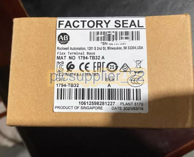 1PC Allen-Bradley 1794-TB32 / A Flex I/O Terminal Block Base 1794TB32 New Sealed