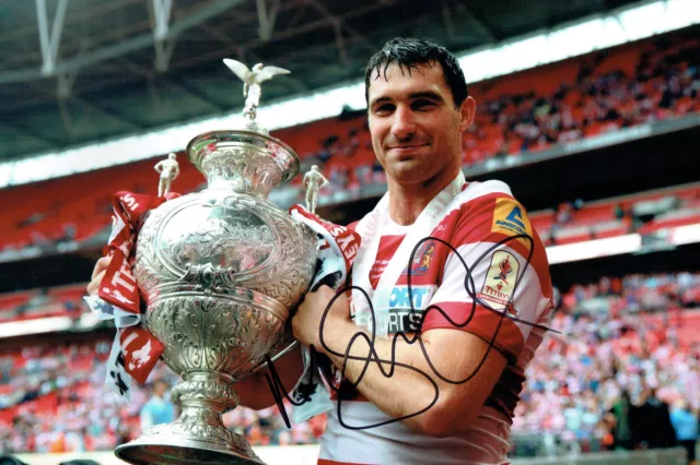 Matty SMITH Rugby League Wigan WARRIORS Signed Autograph 12x8 Photo AFTAL COA