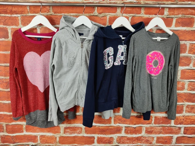 Girls Bundle Age 7-8 Years 100% Gap Jumper Hoodie Top T-Shirt Donut Kids 128Cm