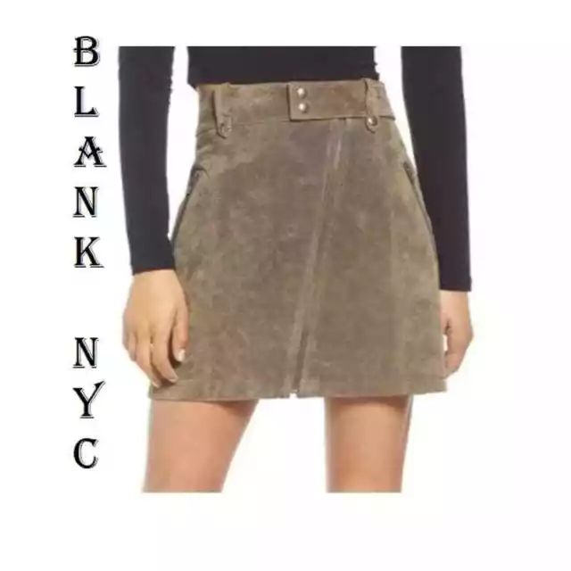 NWOT Blank NYC Zip Suede Mini skirt