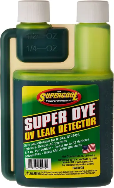 A/C Leak Detection Dye, Green, 8Oz