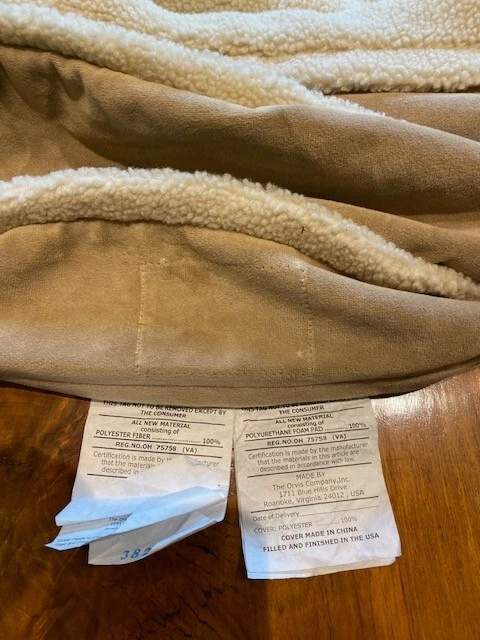 New ORVIS Bolster Dog Bed Cover only  Lounger  36" x 29" No label 2