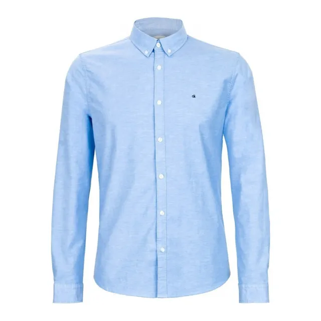Chemise Calvin Klein Oxford Slim fit bleu clair homme CK Oxford Shirt Light Blue