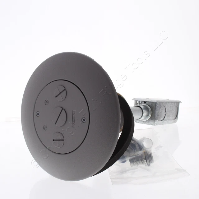 Hubbell Gray Flush Furniture Feed FRPT Fire Rated Poke Through PT73FFSDGYMJ