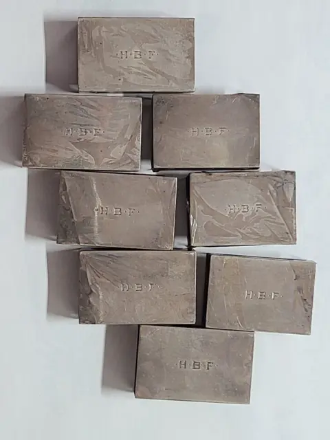 20th C Lot of 8 Sterling Silver Match Box Covers including Gorham, HBF Monogram