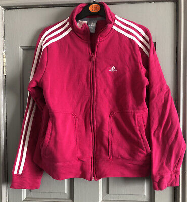 pink adidas jacket size 13-14yrs