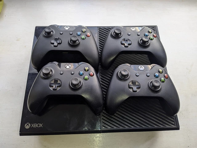 Microsoft Xbox One 1TB (1000GB) Black Console & X4 Controller + Power Lead