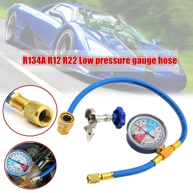 Tuyau De Recharge R134a Pour Climatisation Voiture - 48cm - Valve Sécurité - Basse Pression