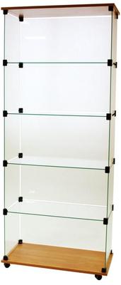 Schmale Vitrine Glas & Abschließbar & Unterschrank 50 X 50 Cm