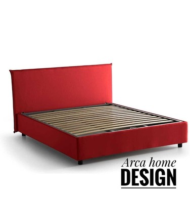 Caritex Cuscino per Testata Letto Duo con Bottoni e Bordino 45x70 cm S810 Rosso 