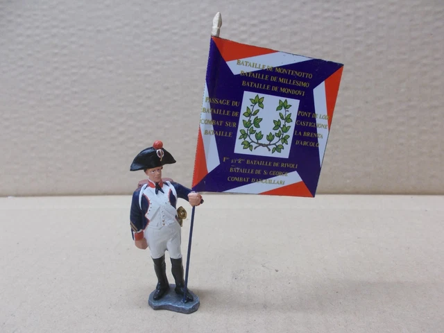 Figurine Hachette Porte-Drapeau Napoléonien - 1ère Demi-Brigade D'Infanterie Légère, édition 2014