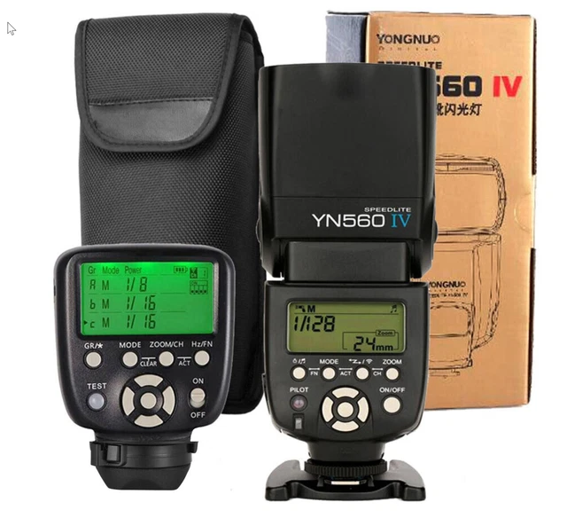 Yongnuo Speedlite YN-560IV Flash with YN-560 II Wireless Flash Controller