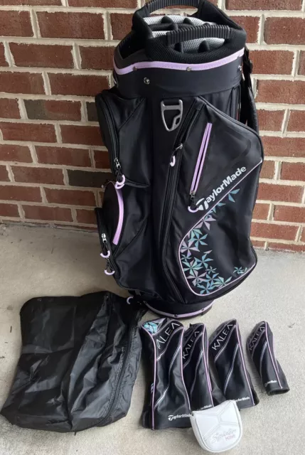 TaylorMade Kalea Cart Golf Bag - 15 Way Divider - Violet Bag + 4 Head Covers TaylorMade Kalea Cart Golf Bag - 15 Way Divider - Violet Bag + 4 Head Covers