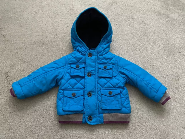 Ted Baker Baby Boys Blue Snow Jacket Coat Winter Age 3-6 Months