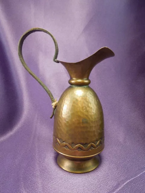 Hammered Copper Plated Creamer Pitcher Handmade in Israel Coffee or Tea Service