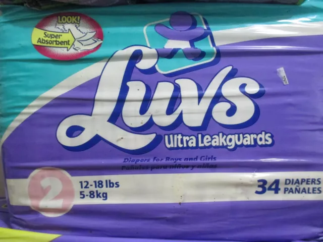 4 VINTAGE LUVS Ultra Leakguard BARNEY Plastic Diapers Size 2 from The ...