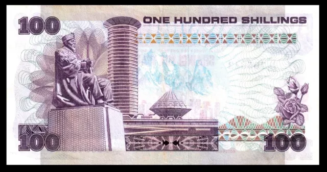 🇰🇪 KENYA 100 Shillings Paper Money 1984  BANKNOTE 2