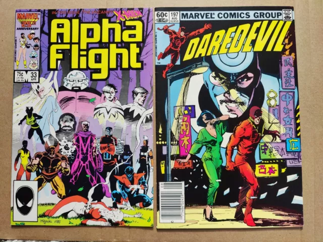 Daredevil 197 FN Alpha Flight 33 VF- 1983 1st Lady Deathstrike Yuriko Oyama Lot