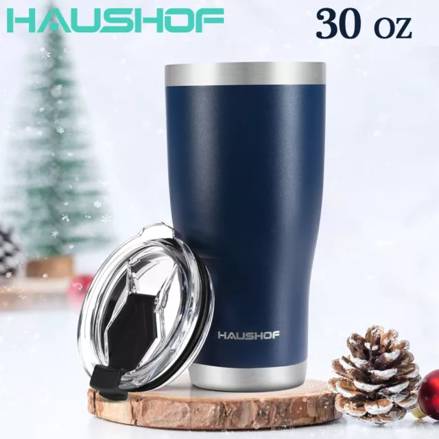 HAUSHOF 30 oz Travel Mug Tumbler Double Wall Vacuum Insulated Coffee Tumbler Cup