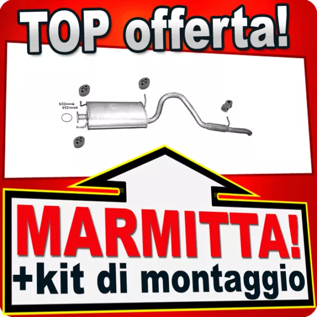 Silenziatore Posteriore per SUZUKI VITARA 2.0 16V 4X4 Cabrio 1998-2003 Marmitta