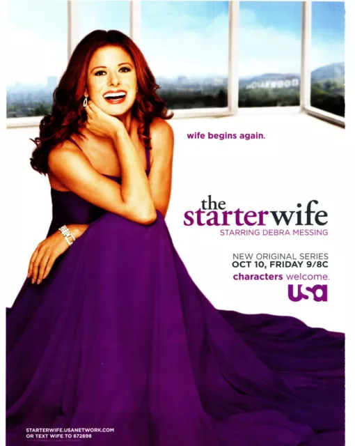 Ptp87 Advert 11X8" Debra Messing The Sttarter Wife Tv Show On Usa