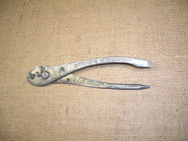 Vintage Sargent Crimper Cap M2 Blasting Cap Pliers Miners Explosives Tnt Tool 2