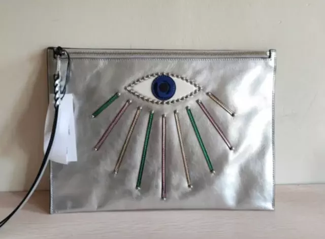 NWT REBECCA MINKOFF Eye Large Zip Clutch  $150