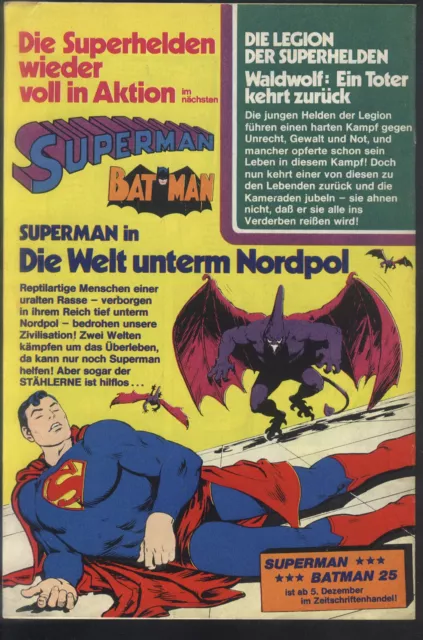 Superman Batman Nr.24 vom 24.11.1973 mit Sammelecke - Original Ehapa Comic TOP 2