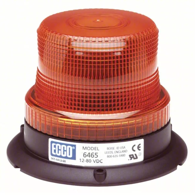 ECCO 6465 Series LED Beacon Light,Amber,Flashing