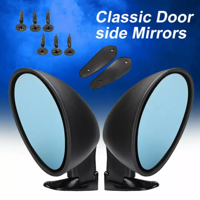 Pair California Classic Style Door Wing Side Mirror Hot Rod Muscle Car Universal Pair California Classic Style Door Wing Side Mirror Hot Rod Muscle Car Universal
