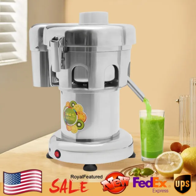 Commercial Juice Extractor Machine Fruit Vegetable Juicer Electric Stainless370W