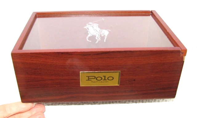 VINTAGE RALPH LAUREN Wooden Polo Display Box #7008 £140.39 - PicClick UK