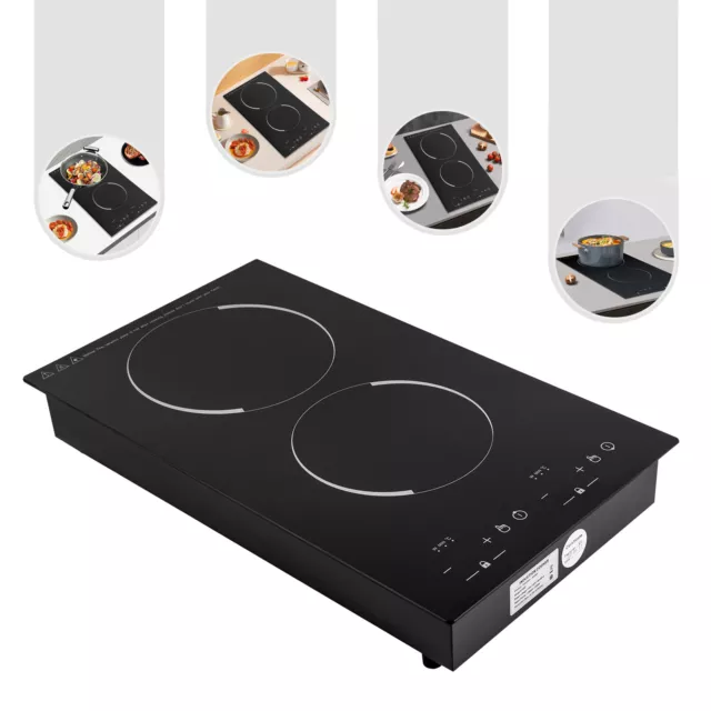 4000W DIGITAL DUAL Induction Cooktop Countertop/Built in 2 Burner Hot