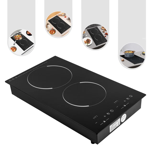 4000W PORTABLE DUAL Induction Cooktop Cooker Countertop 2 Burner Stove