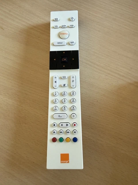 Télécommande Orange Officielle Pour Décodeur TV - Blanche, Occasion, Fonctionne Très Bien, Portée 5-10m