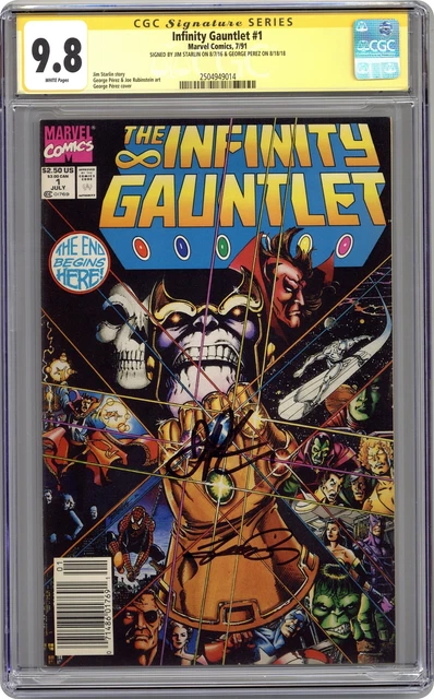 Infinity Gauntlet #1 CGC 9.8 SS Perez/Starlin 1991 2504949019