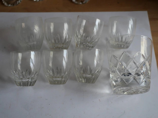 lot ancien verre goblet baccarat saint louis