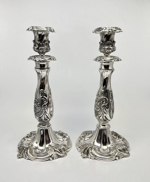 Reed Barton Silverplate Candlestick King Francis Hollowware 10-1/2 741 2Pc #B