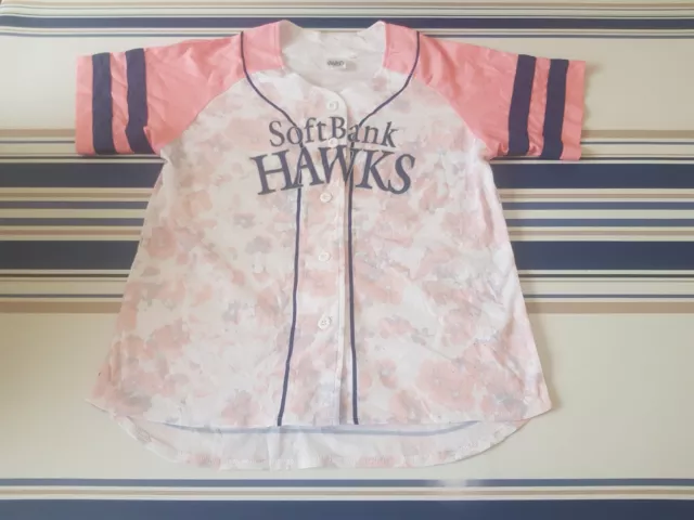 Maillot FEMME de baseball japonais officiel des FUKUOKA SOFTBANK HAWKS