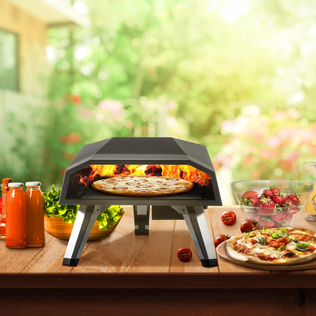 Forno Pizza A Gas Q Pizza - Portatile Con Pietra 33cm, Rotazione Automatica | Per Esterni, Giardino, Balcone - Foto 6