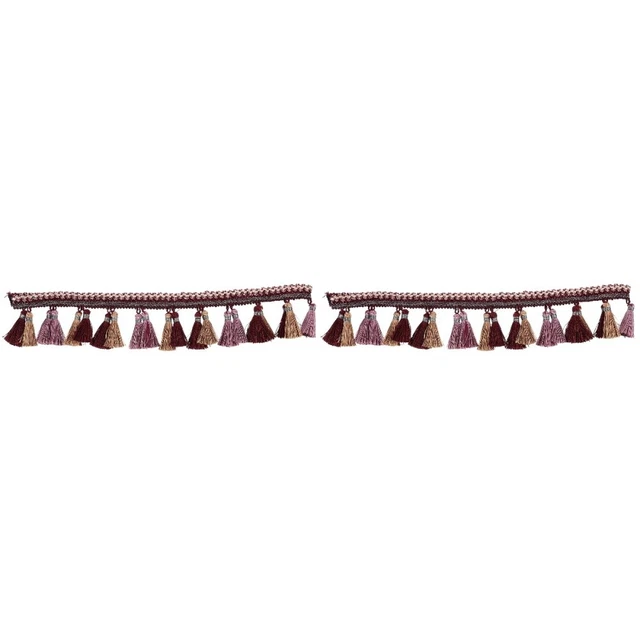2 pcs Fashion  Delicate Curtain Fringe Trim Sewing DIY Decor lace trim ribbon