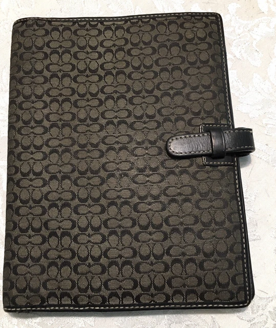 VINTAGE COACH BROWN Leather Folder Organizer Planner Notepad Portfolio