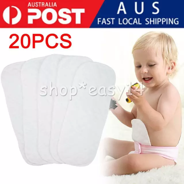 20pcs 6-Layer Cotton Reusable Soft Breathable Cloth Diaper Nappy Liner For Baby