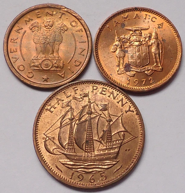World Coins Lot Of 3, See Pics  0.99 Cents Auction & Free Shipping  (# 109)
