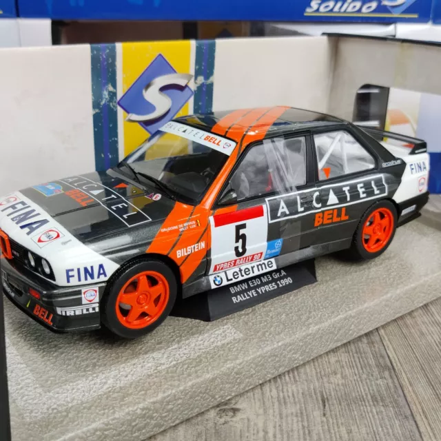 Voiture Solido Bmw E30 M3 Group A Rallye Ypres 1990 #5  1:18 Neuf B.  S1801519 8