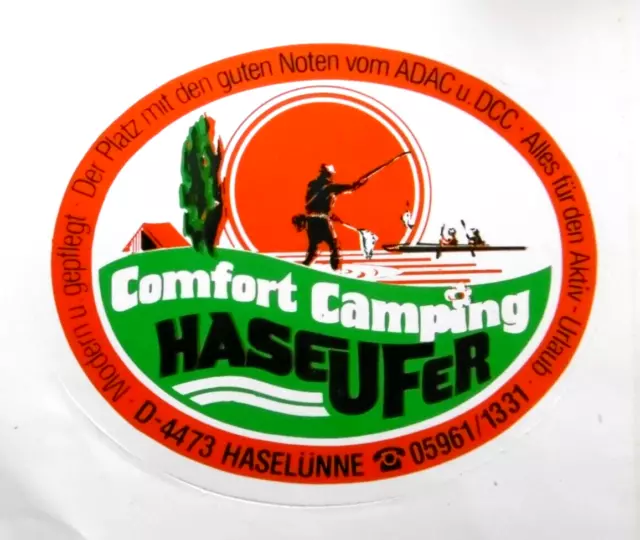 Souvenir-Aufkleber Comfort Camping Haseufer 4473 Haselünne Emsland Niedersachsen