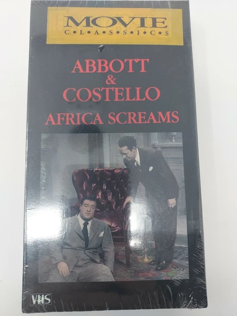 Abbott & Costello, Africa Screams VHS B&W 1985 Max Baer Shemp Howard, New Sealed