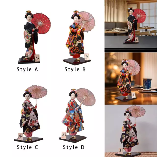 Japanese Geisha Handicraft 30cm Kimono Dolls Oriental Doll Asian Geisha Doll for